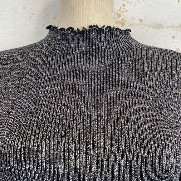 Robertson + Rodeo Long Sleeve Ribbed Sparkle Top - Picture 2 of 6